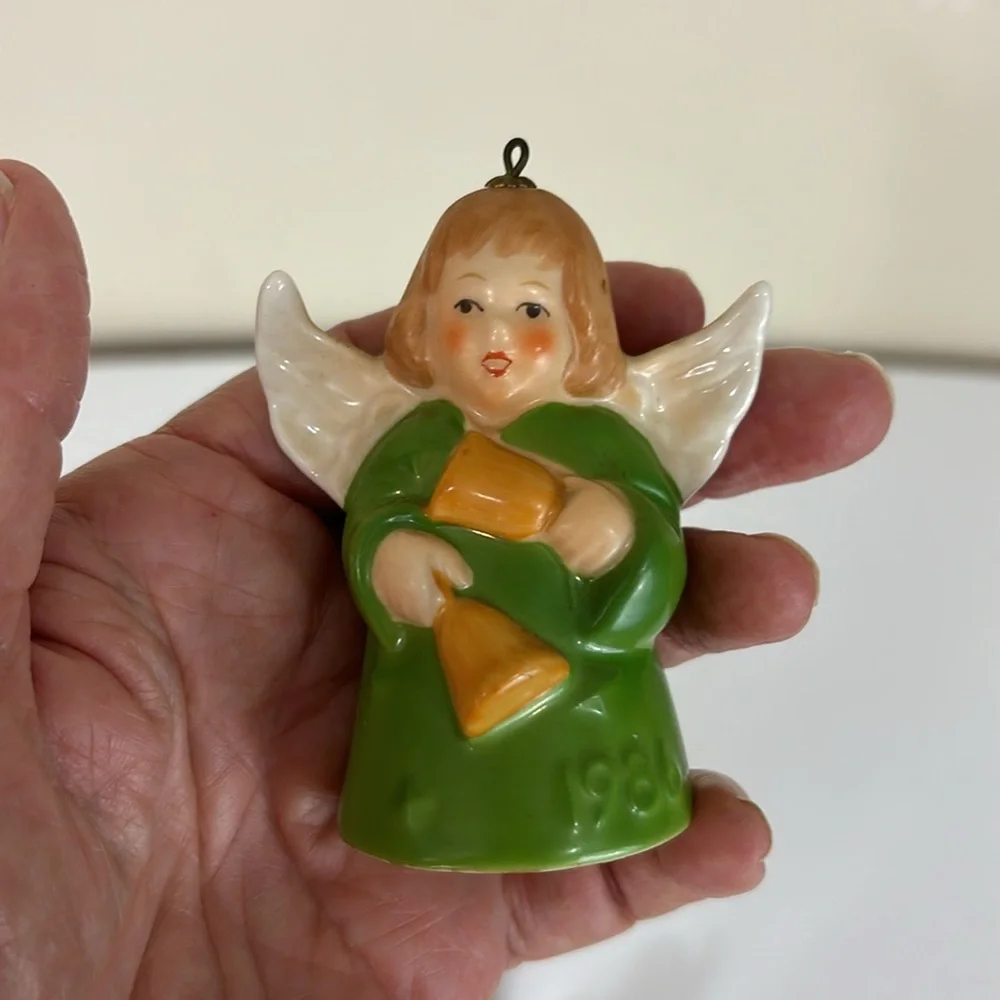 Lot of 3 Goebel Annual Angel Bell Christmas Ornaments 1984-1986 TMK-6